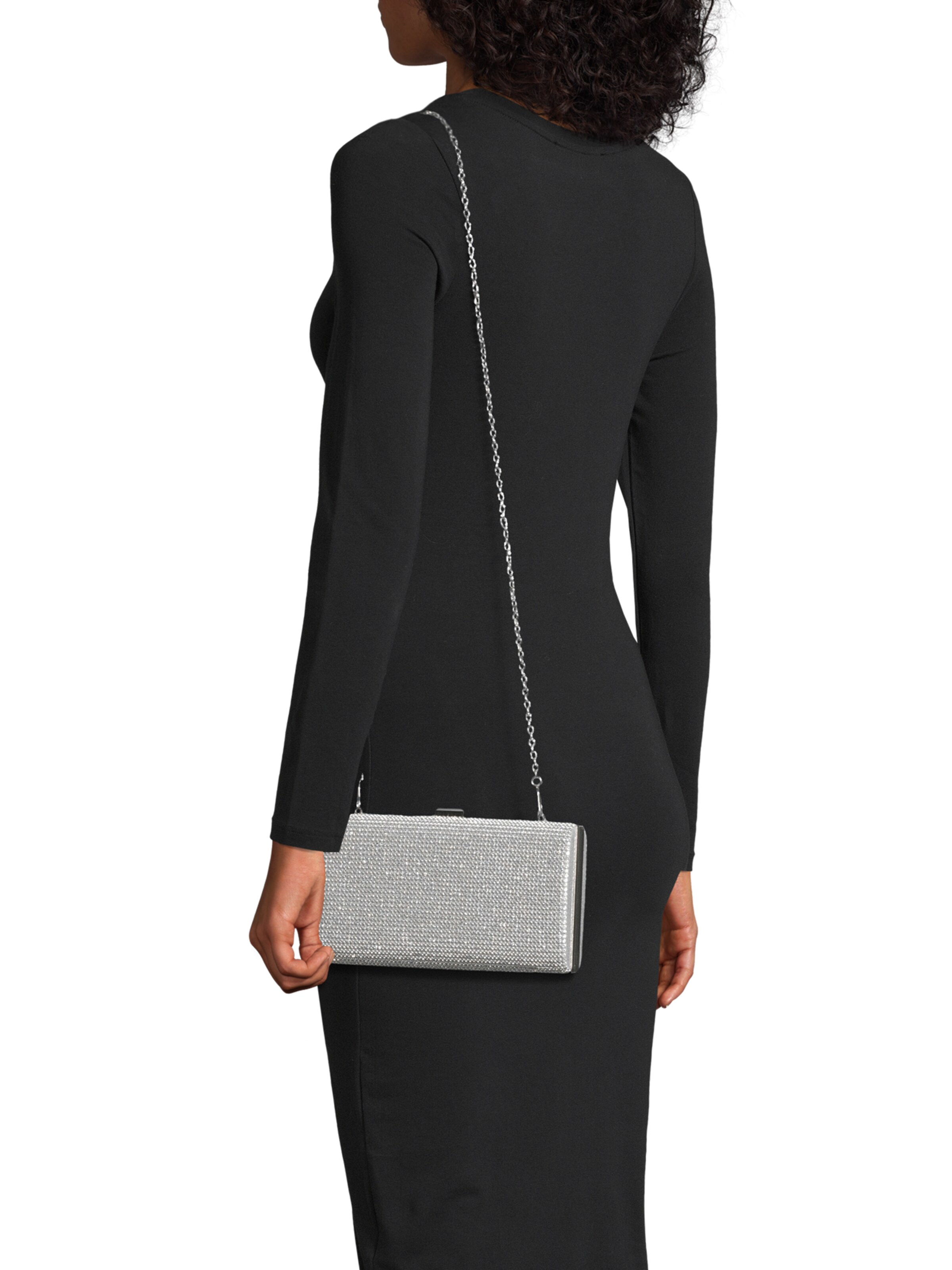 mascara Clutch in Silber