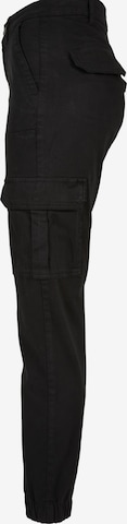 Urban Classics Tapered Cargo Pants in Black