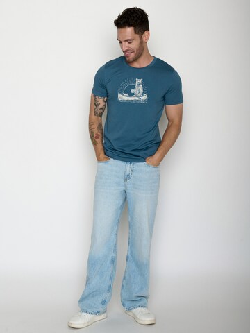 GREENBOMB Shirt 'Guide Bear Canoe' in Blauw