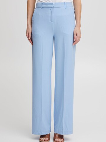 b.young Loose fit Pleated Pants 'DANTA' in Blue: front