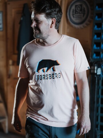 FORSBERG Shirt 'mit schwarzem Anaglyph-Logo' in Gold: Vorderseite