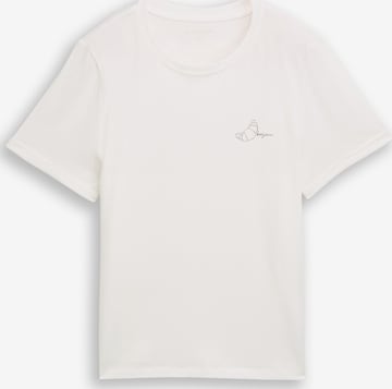 T-shirt TOM TAILOR en blanc : devant