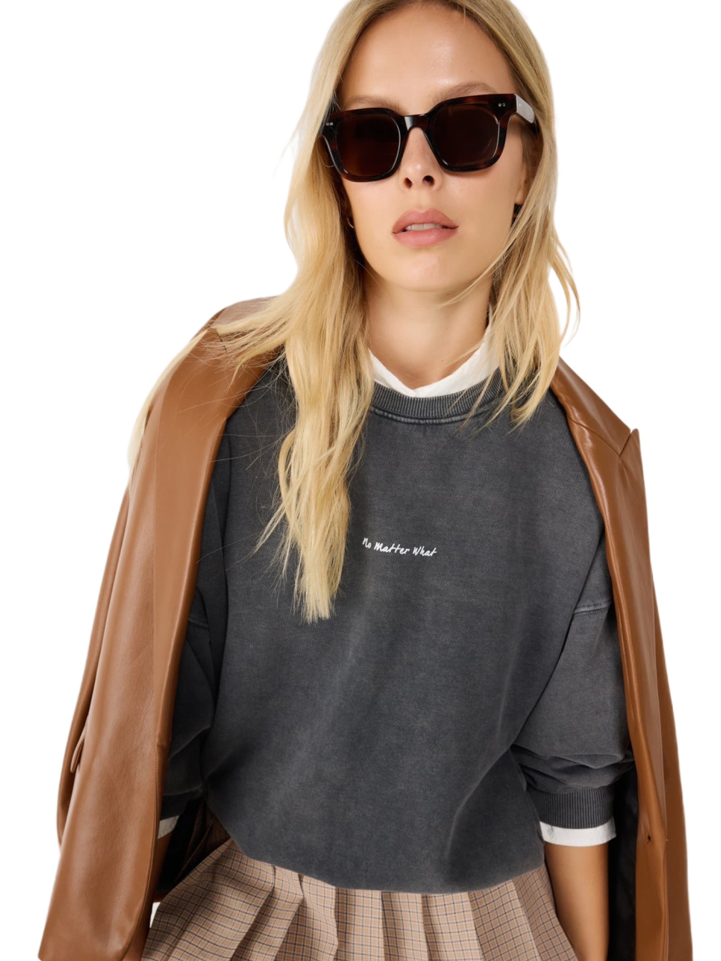 No Matter What Sweatshirt in Grau