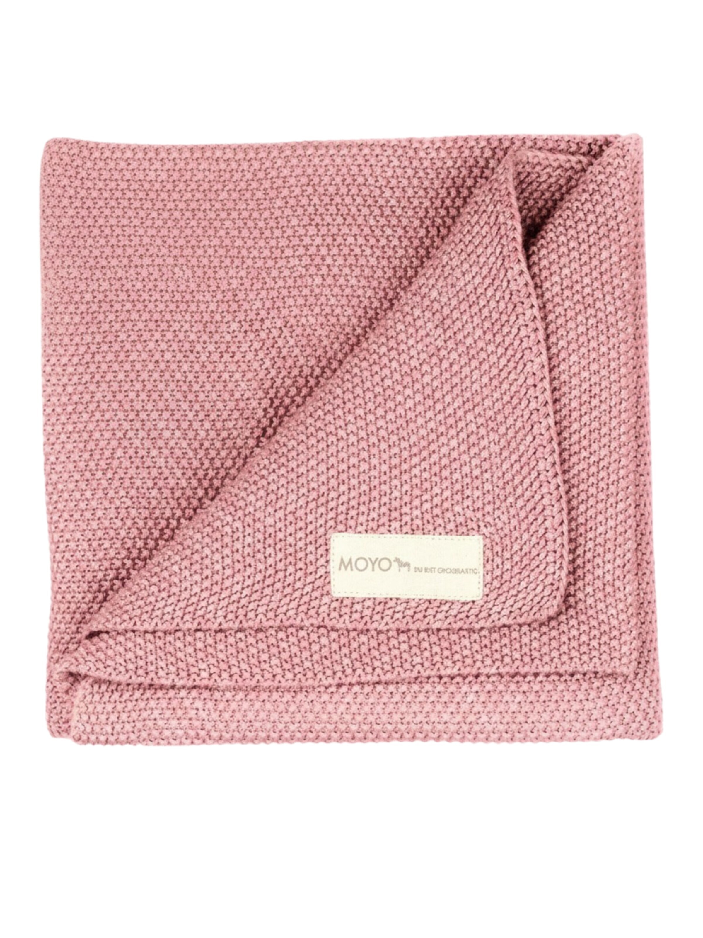 MOYO Baby Blanket 'Babydecke Reiskorn-Struktur "verträumte Heide"' in Pink: front