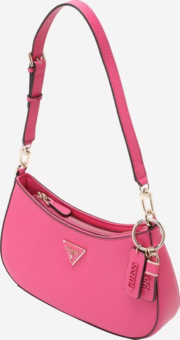 GUESS - Mala de ombro 'Noelle' em rosa: frente