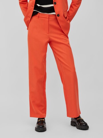 VILA tavaline Püksid 'Kammas', värv oranž: eest vaates