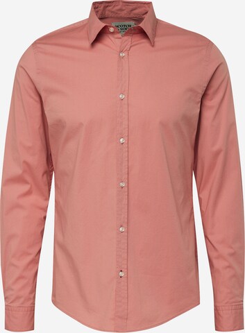 SCOTCH & SODA Slim Fit Риза 'Essential' в розово: отпред