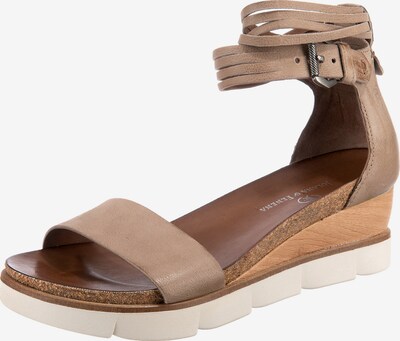 JOLANA & FENENA Keilsandalette in beige, Produktansicht