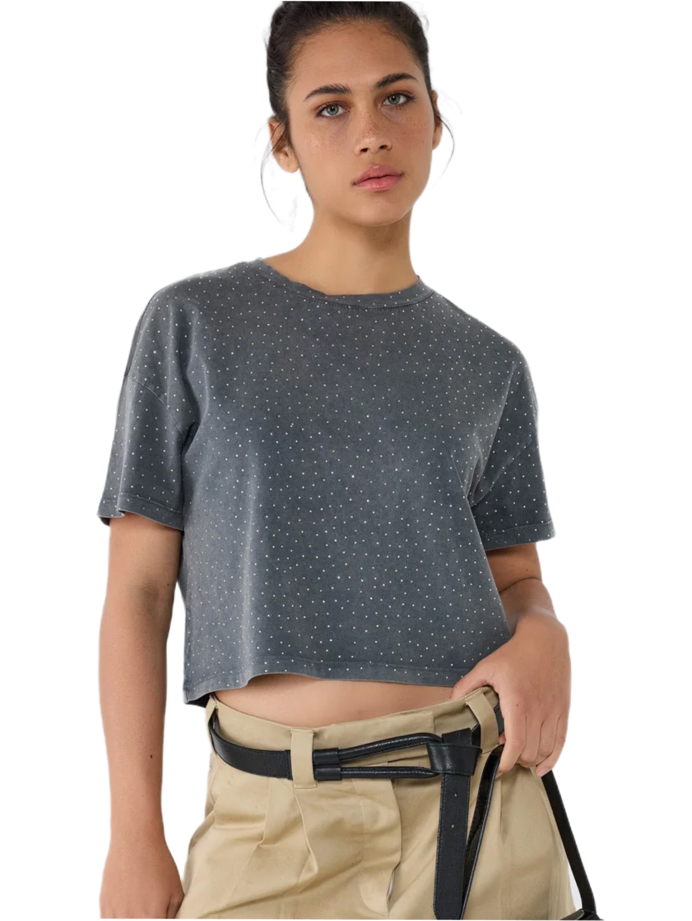 No Matter What Shirt in Grijs: voorkant