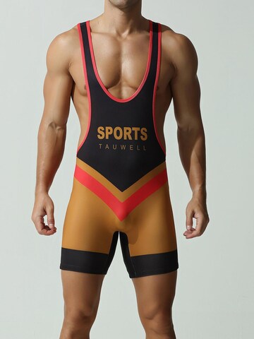 TAUWELL Sportunterhose 'Fitness Wrestling' in Gold: Vorderseite