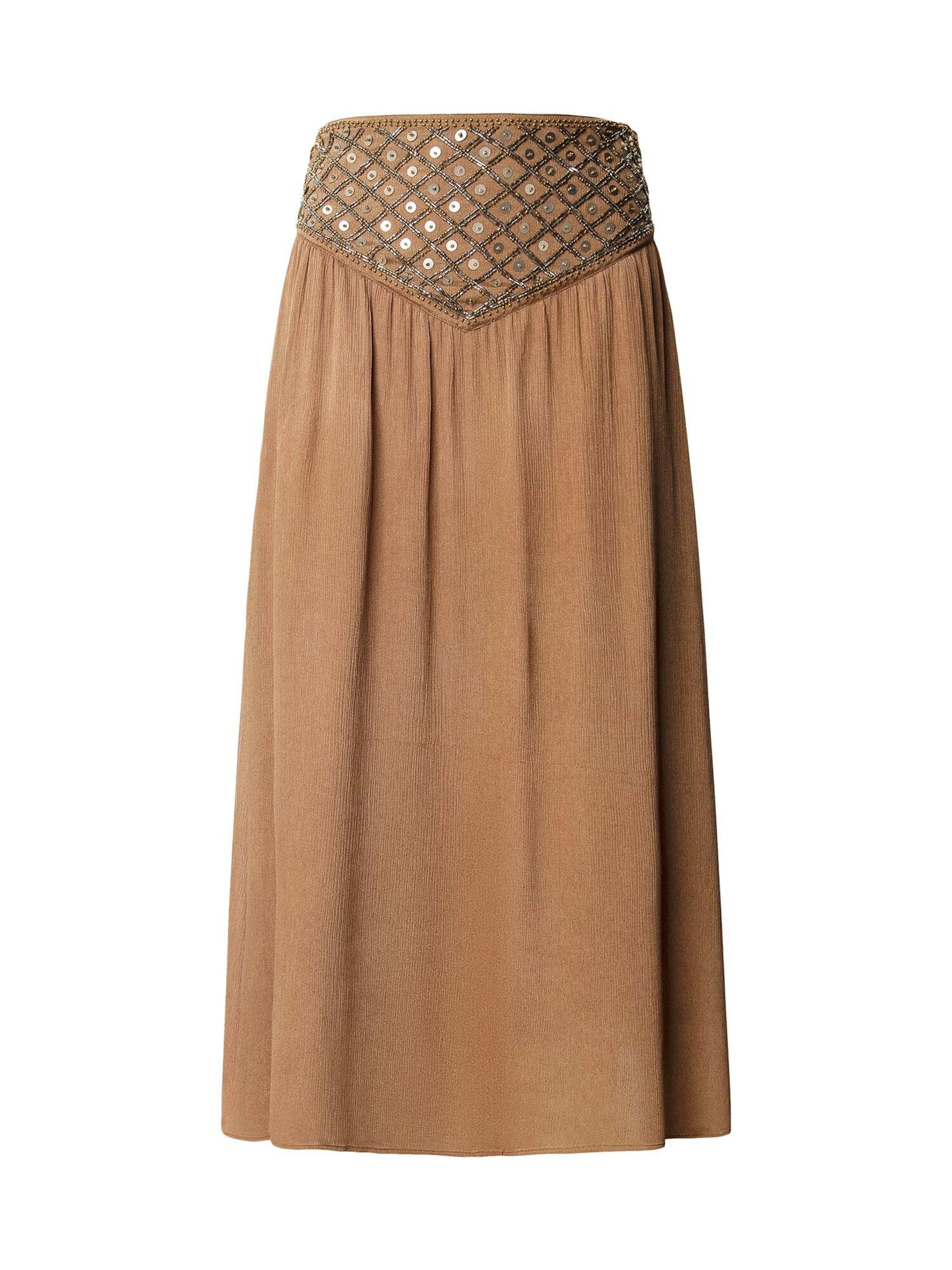 Pepe Jeans Rok in Bruin: voorkant