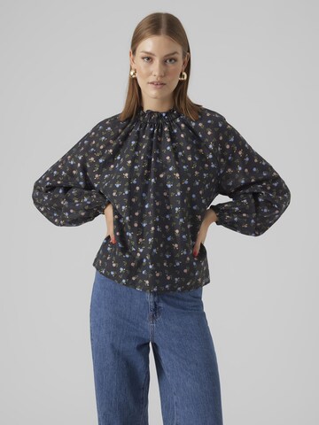 VERO MODA Blouse 'AGATHA' in Zwart: voorkant