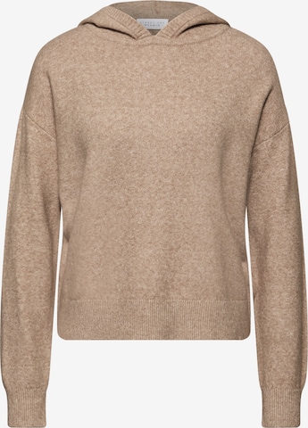 Street One Studio Pullover mit Kapuze in Beige: Vorderseite