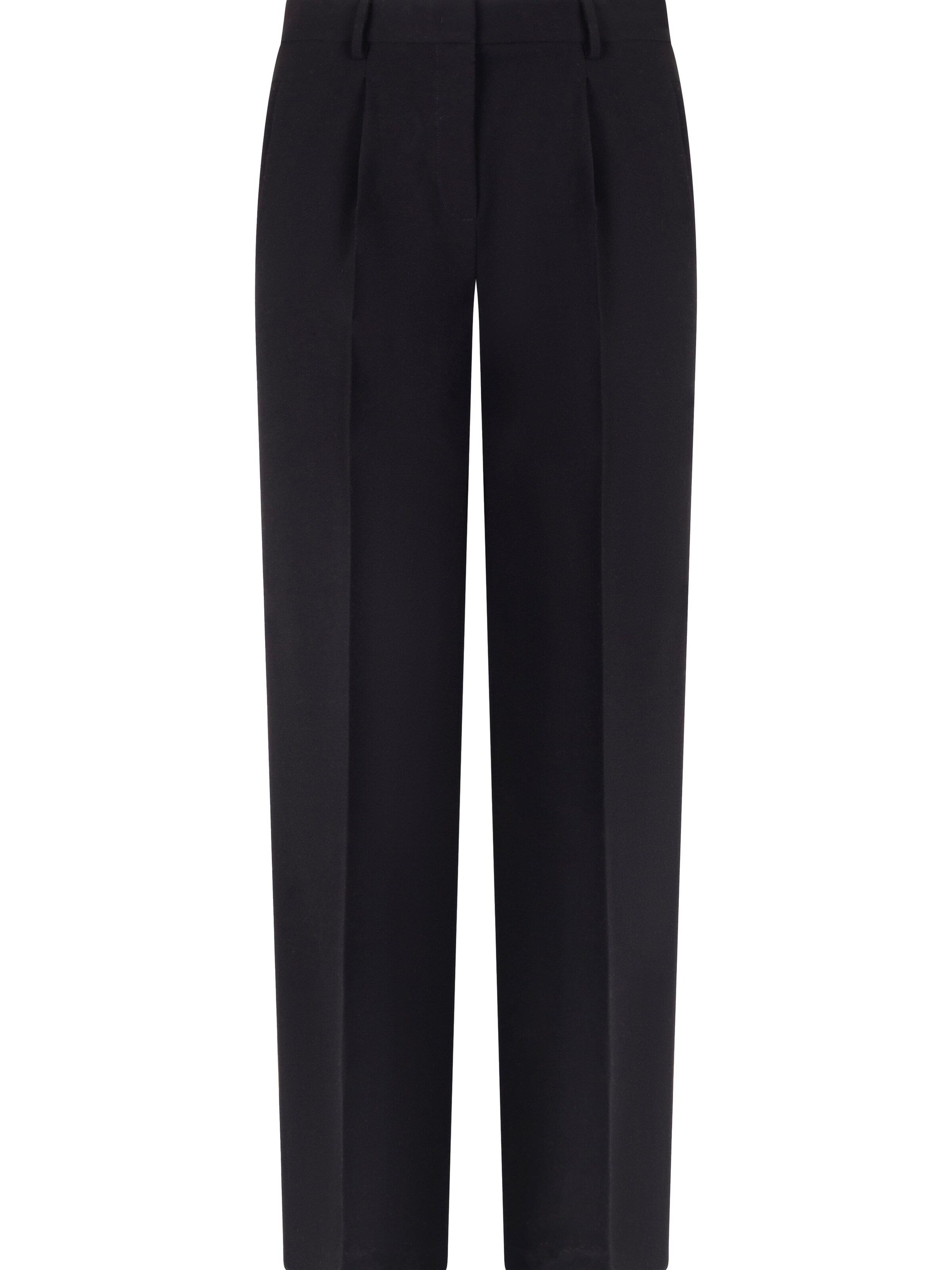 White Label by RoFa Regular Pleat-Front Pants in Black