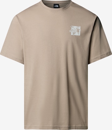 THE NORTH FACE Koszulka w kolorze brązowy: przód