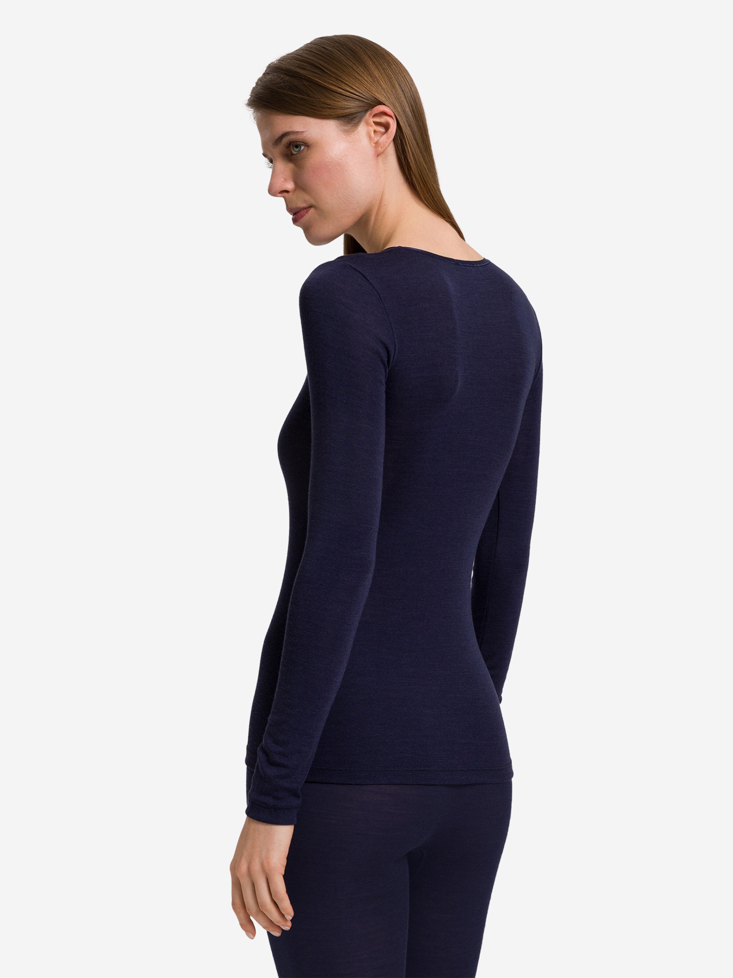 Hanro Undershirt ' Woolen Silk ' in Blue