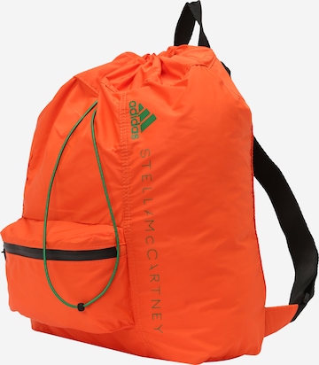 adidas by Stella McCartney Sports Backpack in Orange: front