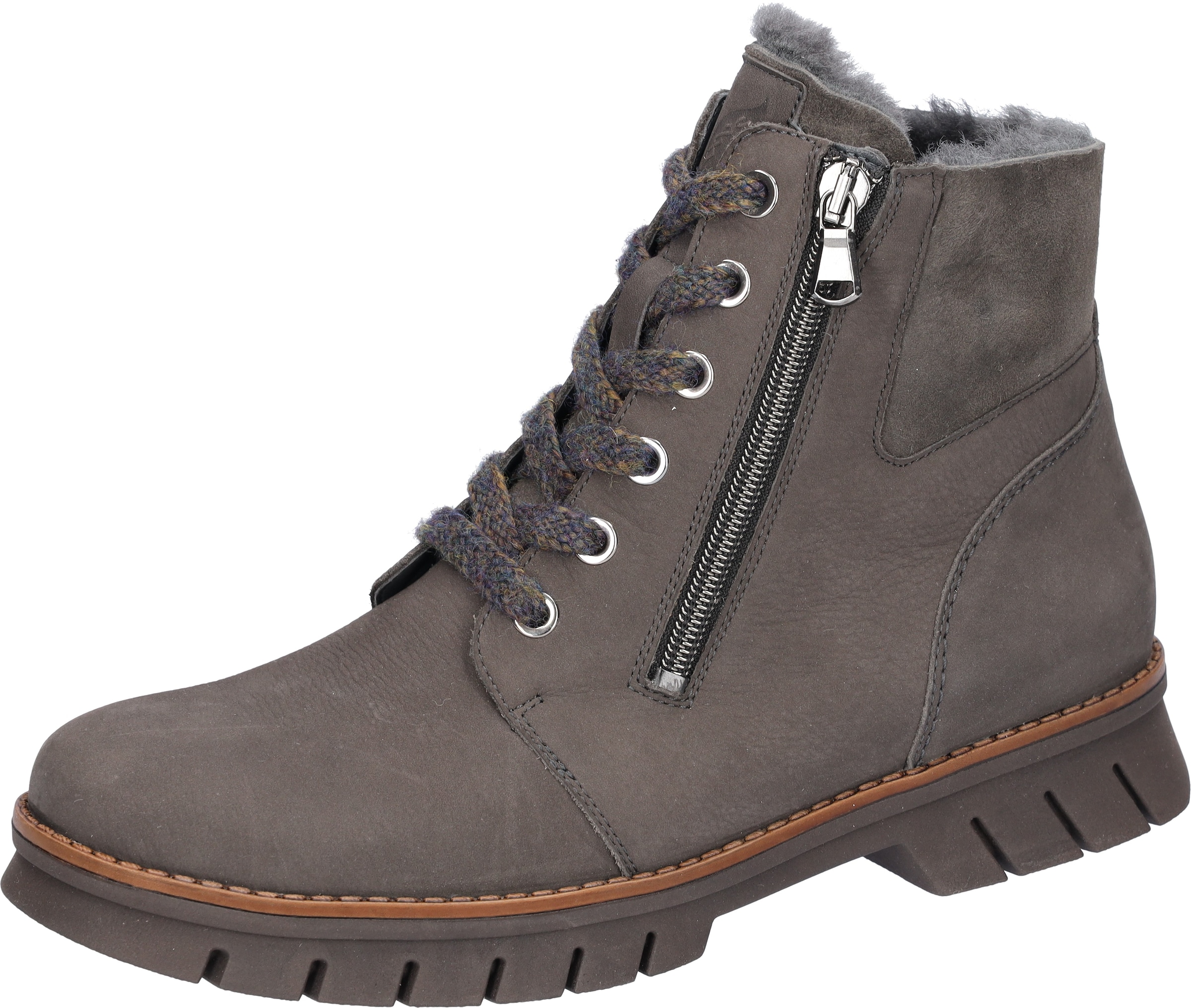 WALDLÄUFER Stiefelette in Grau: Vorderseite