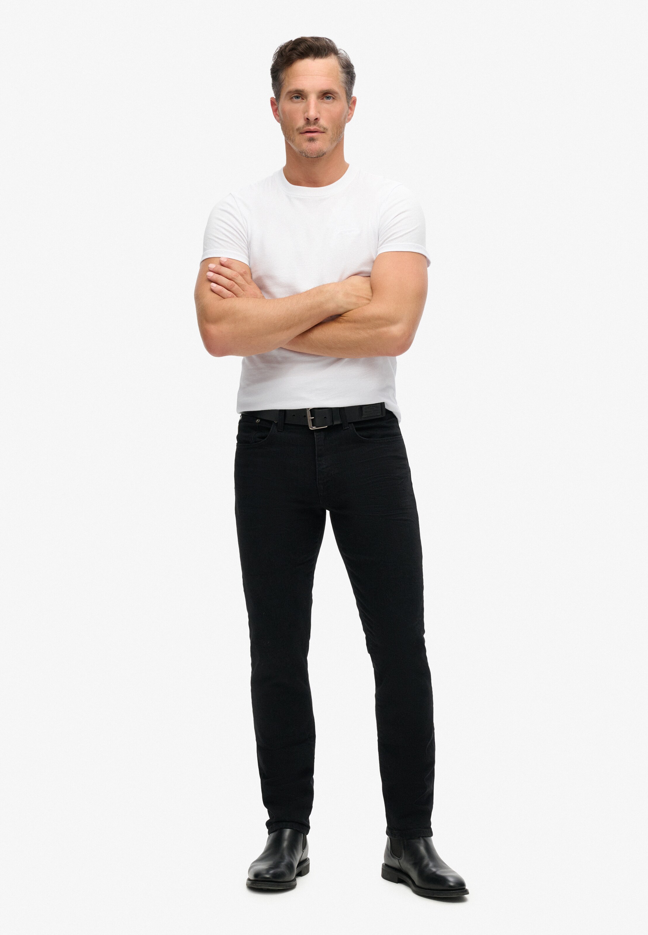 Coupe slim Jean Superdry en noir