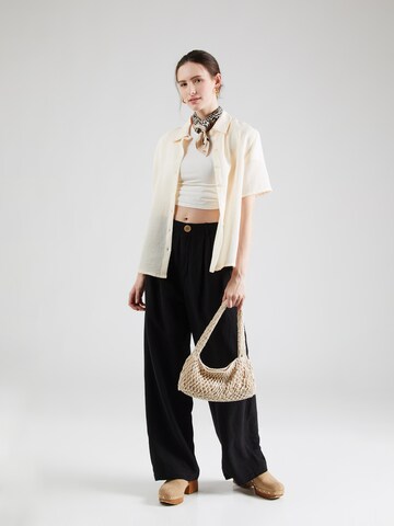 Wide leg Pantaloni con pieghe di & Other Stories in nero