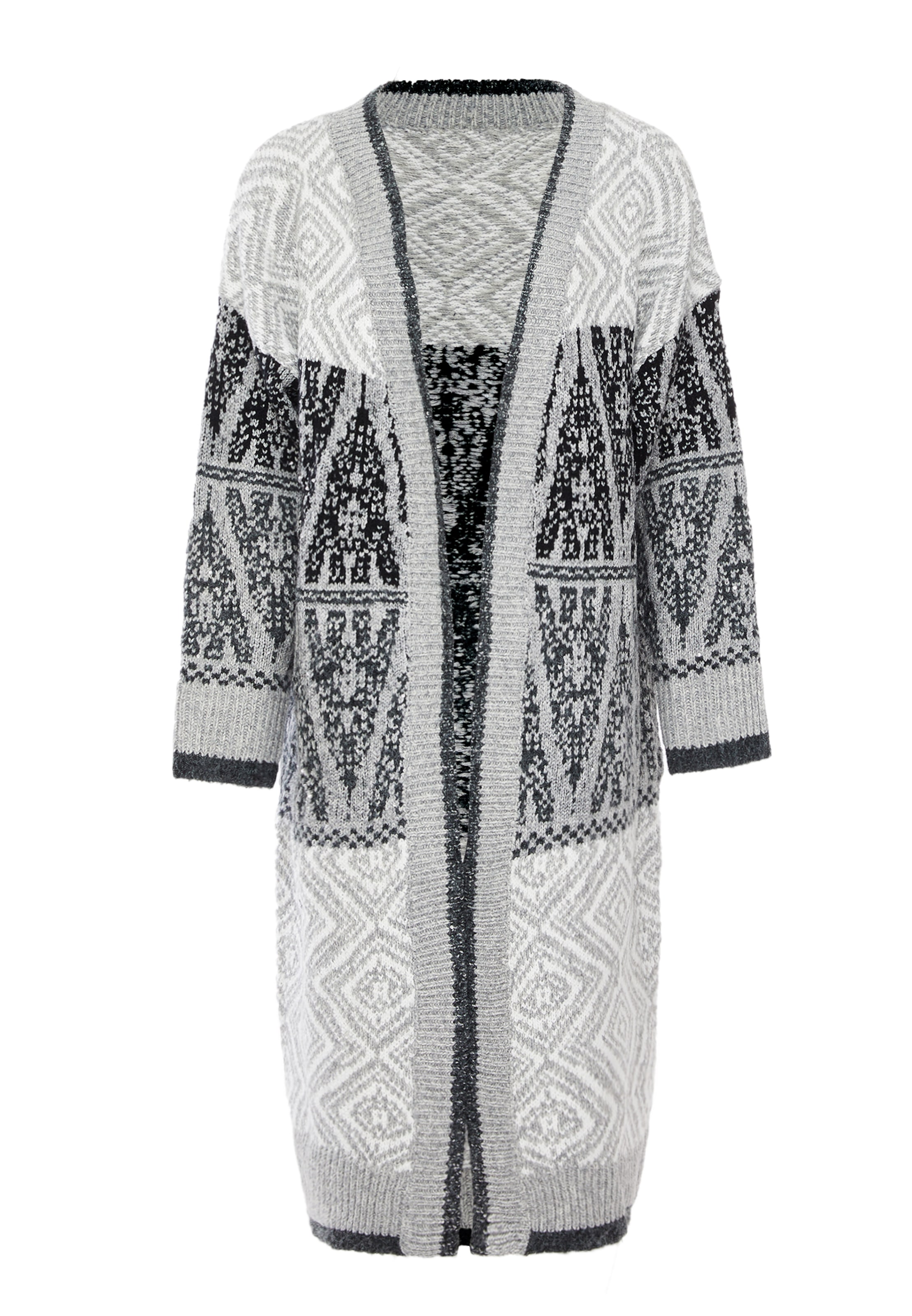 Jalene - Casaco de malha em cinzento: frente