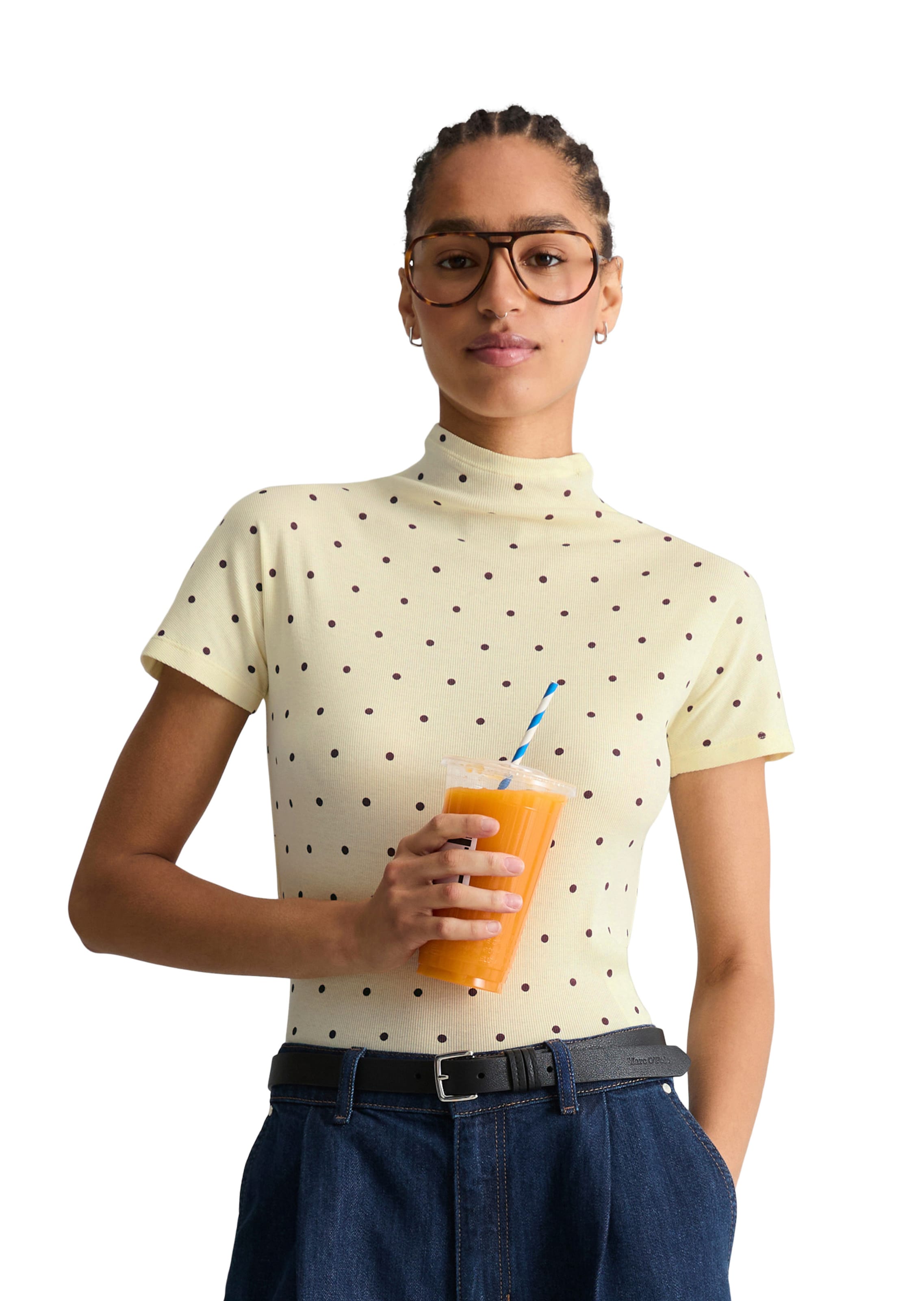 Marc O'Polo DENIM Shirt in Geel: voorkant