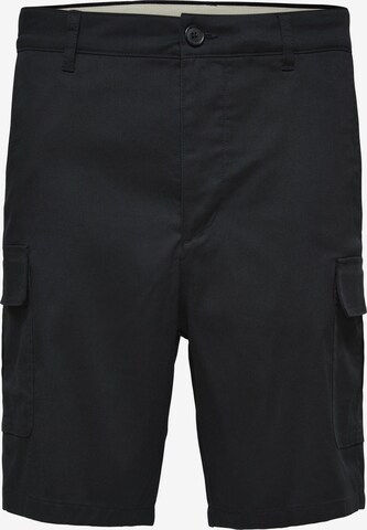 SELECTED HOMME - Regular Calças cargo 'LIAM' em preto: frente