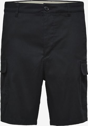SELECTED HOMME Regular Cargo Pants 'LIAM' in Black: front