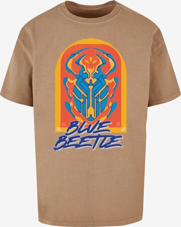Maglietta 'Blue Beetle - Beetle' di ABSOLUTE CULT in beige: frontale