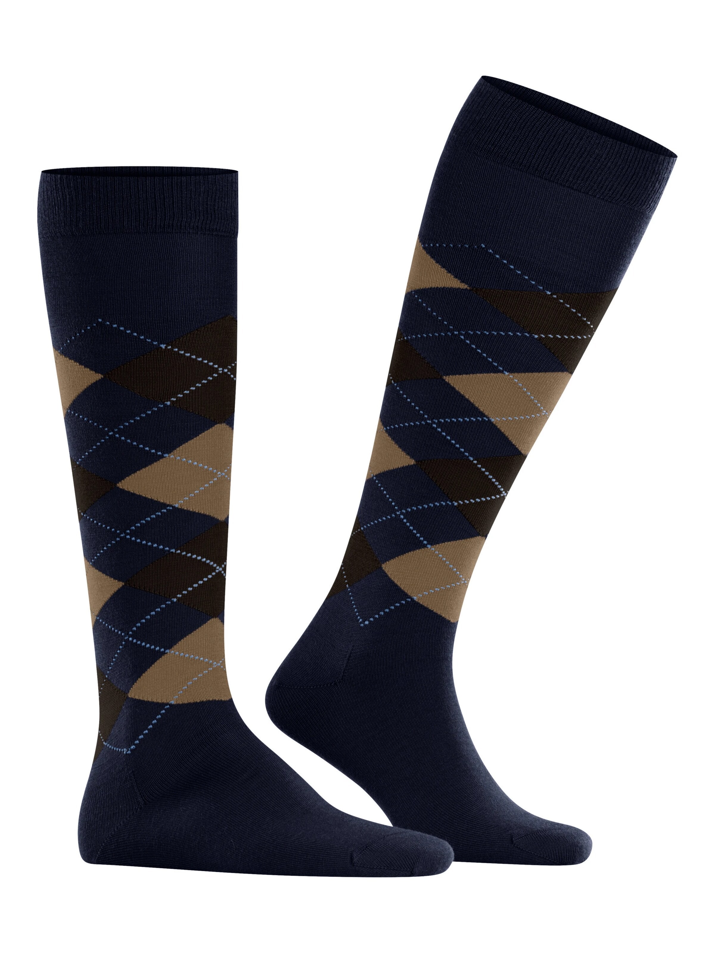 BURLINGTON Knee High Socks 'Edinburgh' in Blue