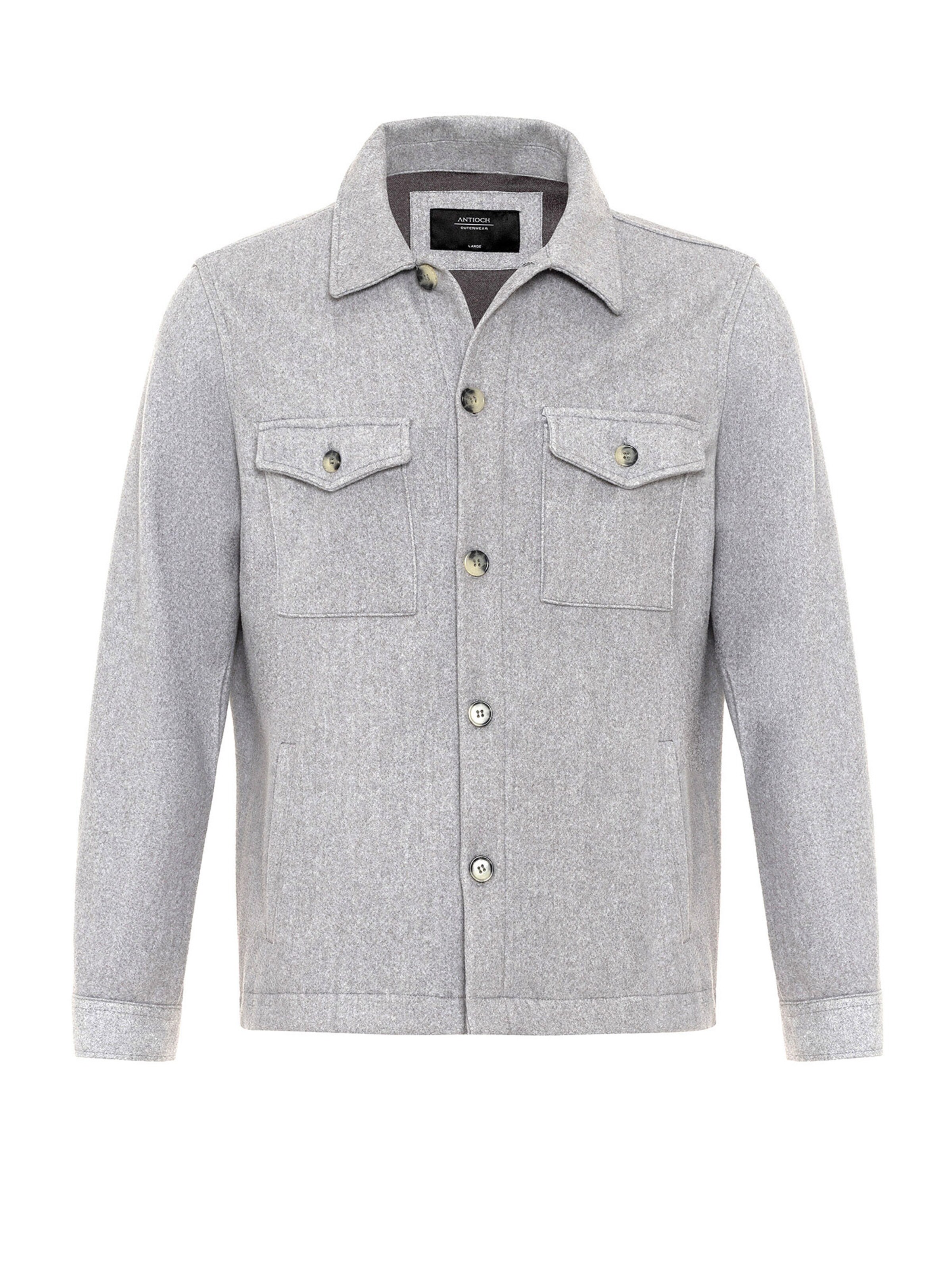 Antioch Regular Fit Skjorte i grå: forside