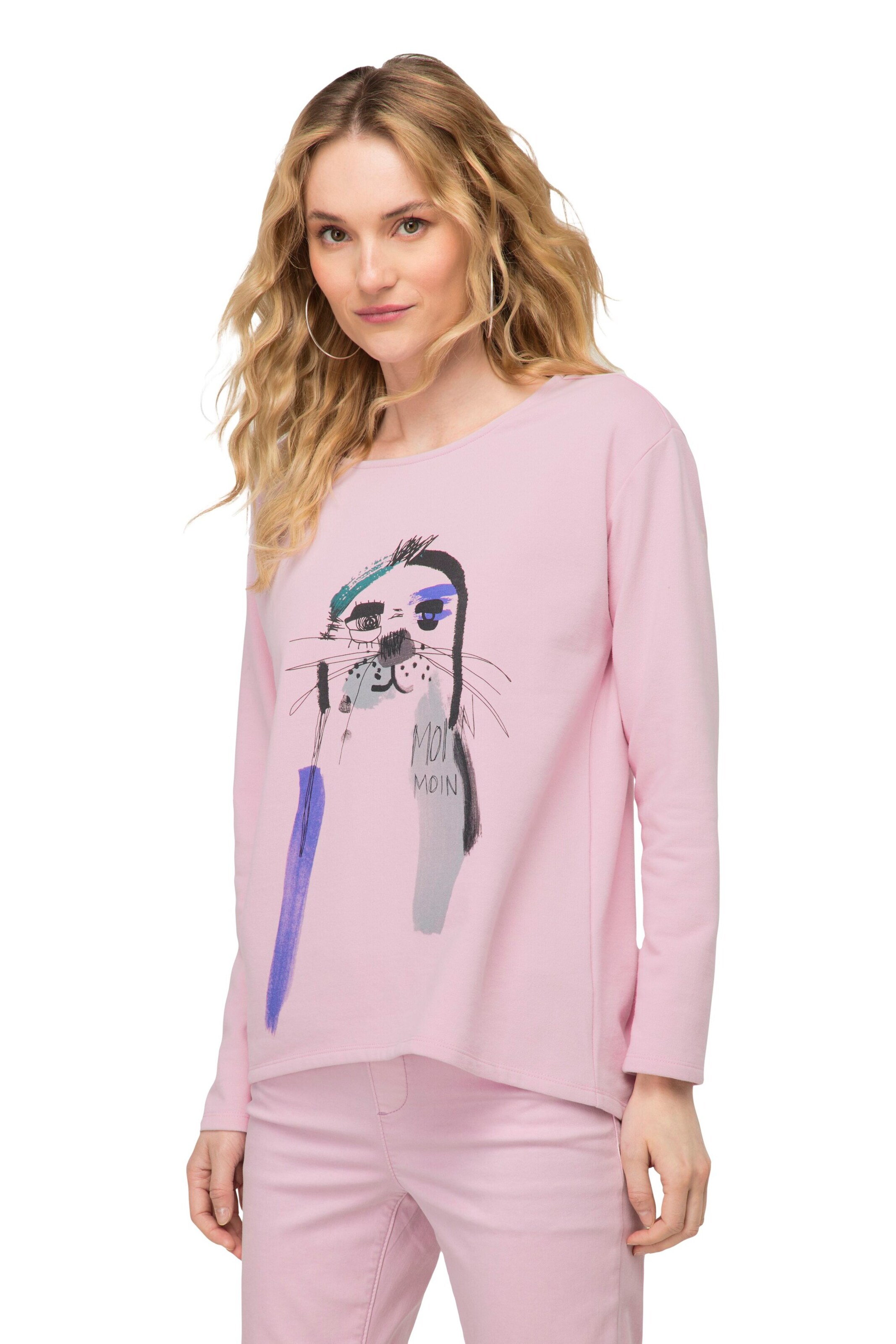 LAURASØN Sweatshirt in Pink: front