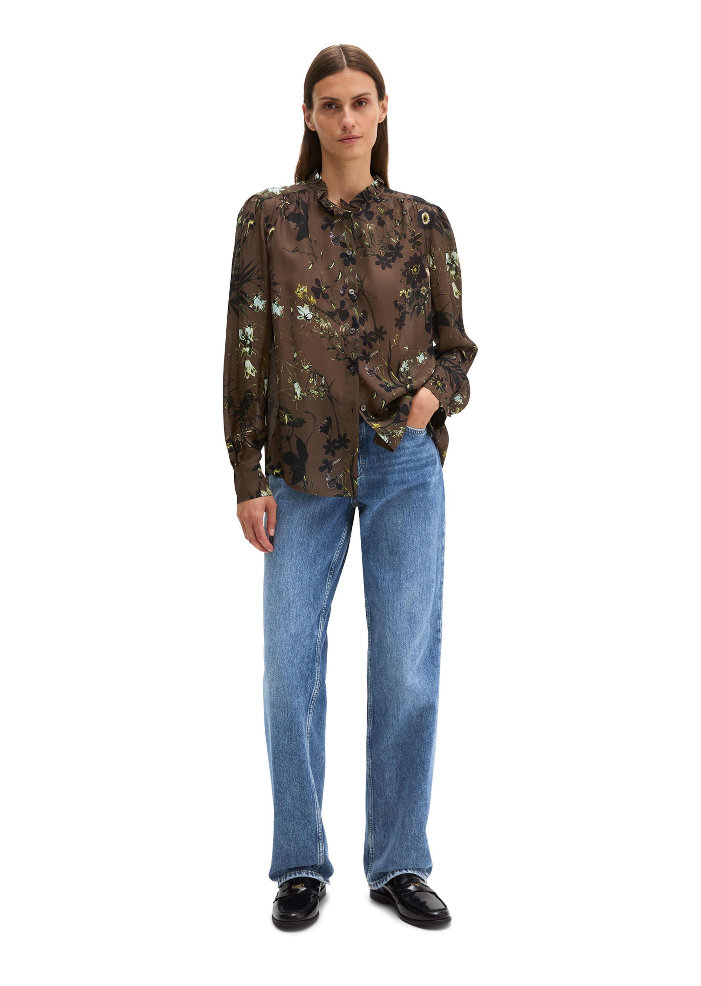 Marc O'Polo Bluse in Braun