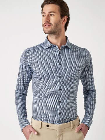 DESOTO Slim fit Overhemd in Blauw: voorkant