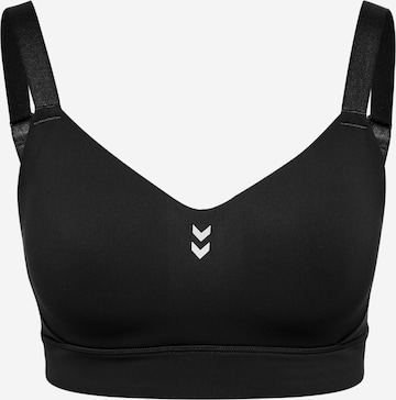 HummelBustier Sportski grudnjak 'Pulse' - crna boja: prednji dio