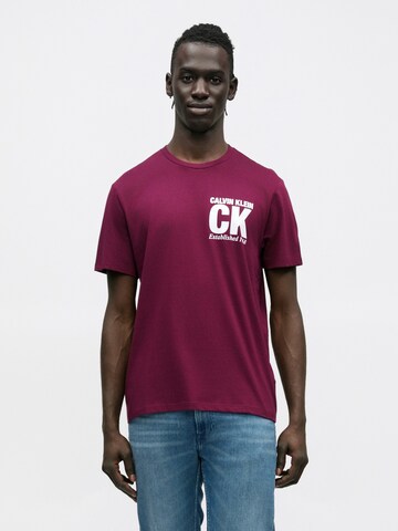 Calvin Klein Μπλουζάκι σε λιλά: μπροστά