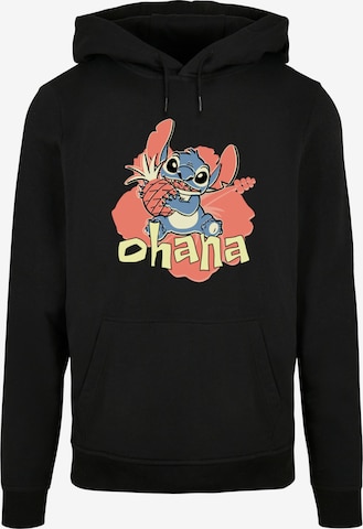 ABSOLUTE CULT Sweatshirt 'Lilo And Stitch - Ohana Pineapple' in Black: front