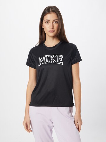 NIKE Sportshirt 'Swoosh' in Schwarz: predná strana