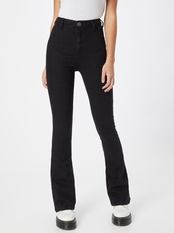 Urban Classics Bootcut Jeans in Zwart: voorkant