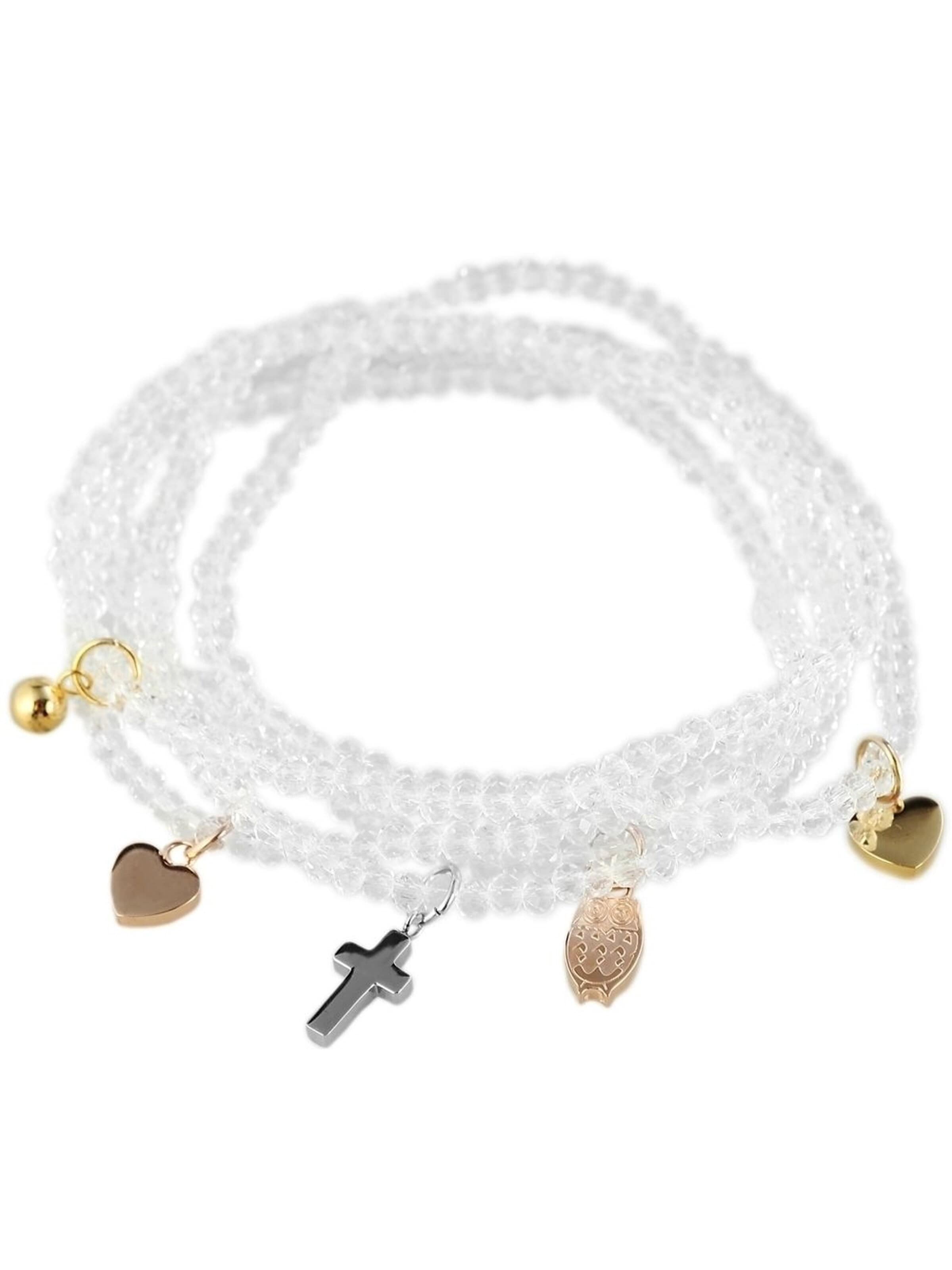 Akzent Bracelet 'Nada, langlebig' in White: front