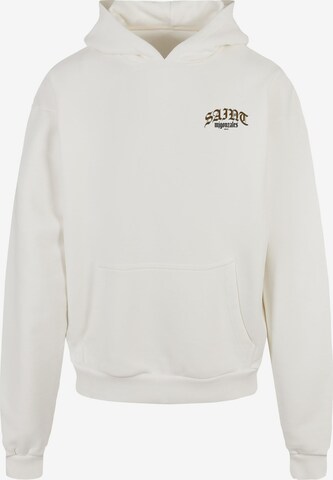 MJ GonzalesSweater majica 'Saint' - bijela boja: prednji dio