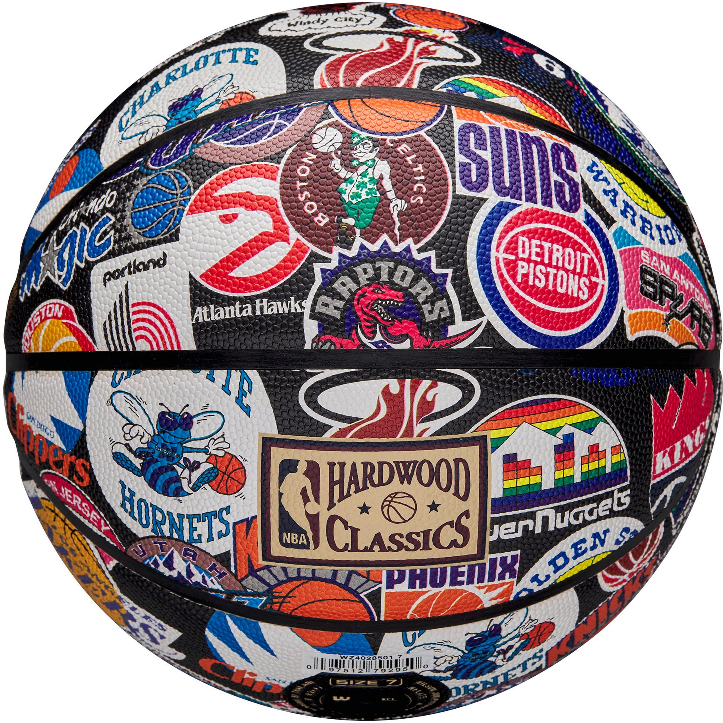 WILSON Ball'NBA All Team Retro' in Mischfarben: Vorderseite