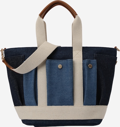 Vanessa Bruno Shopper in de kleur Beige / Blauw denim / Donkerblauw / Bruin, Productweergave