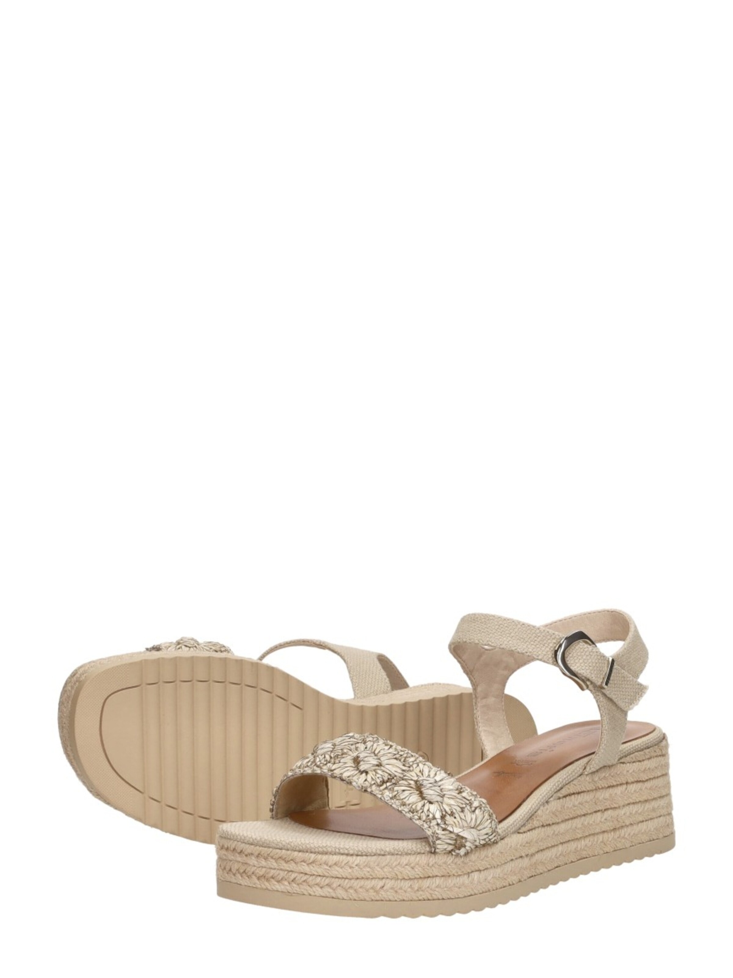 Tamaris Sandal 'Sandalen Touwzool' in Beige