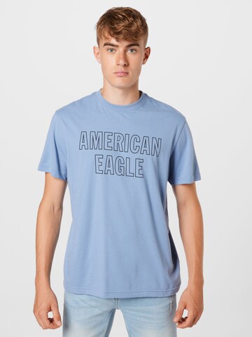 American Eagle Shirt in Blauw: voorkant