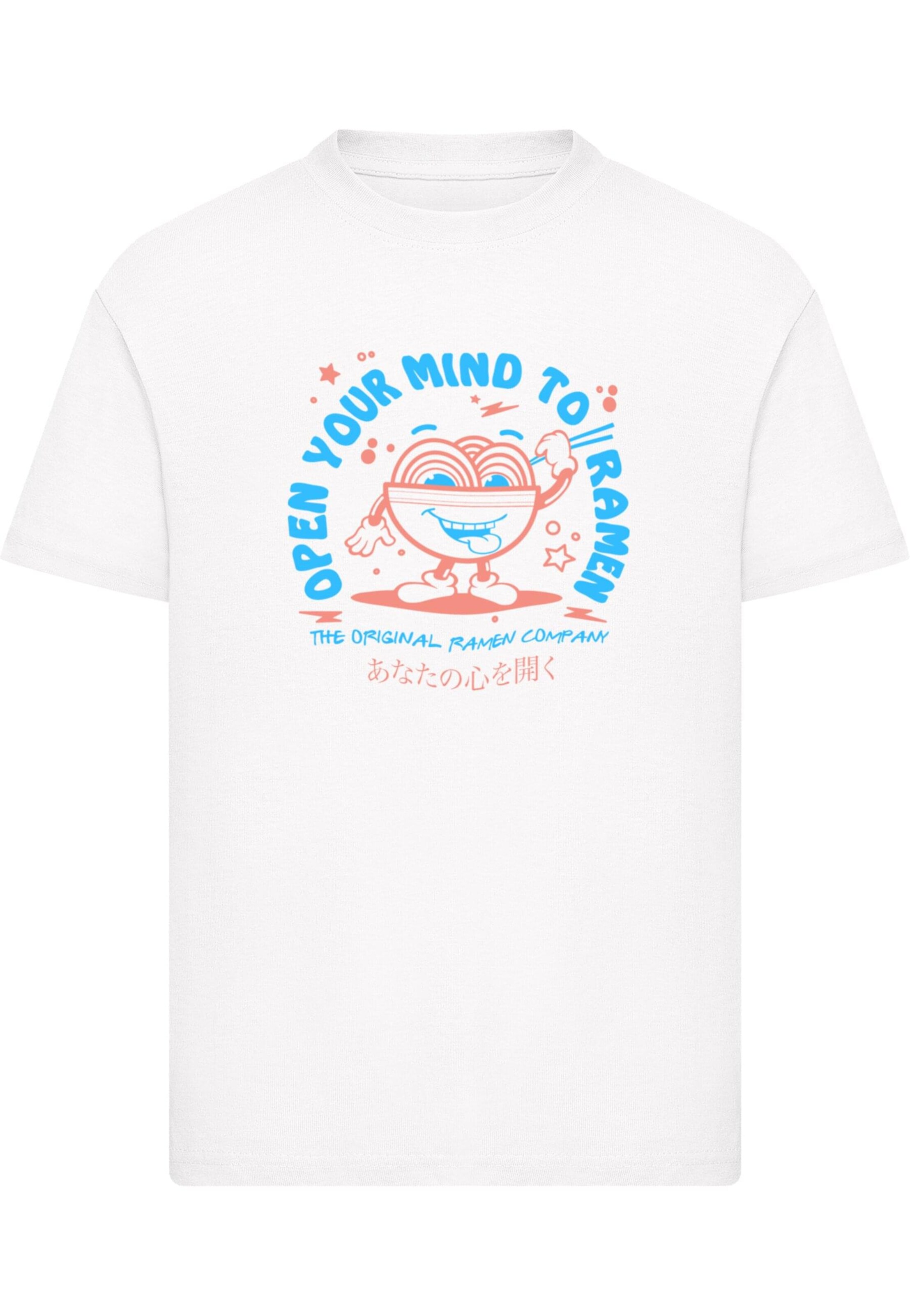 Merchcode T-Shirt 'Torc - Open Your Mind' in Weiß: Vorderseite