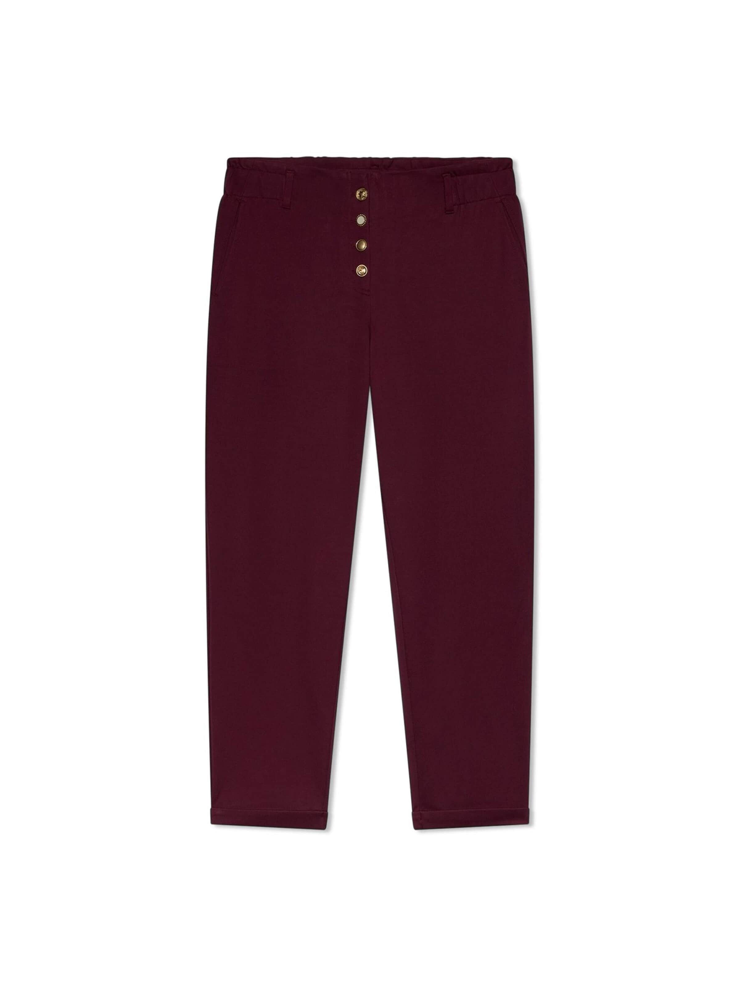 Fiorella Rubino Regular Broek in Rood: voorkant
