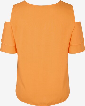 Camicia da donna 'XMEI' di Zizzi in arancione