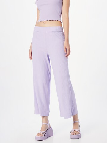 Monki Wide leg Byxa i lila: framsida