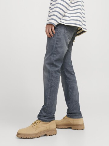 JACK & JONES Слим фит Дънки 'JJIGlenn JJIcon' в сиво
